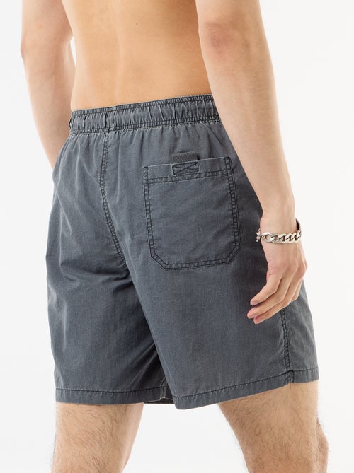 Costume da bagno tinta unita con tasche - Kiabi