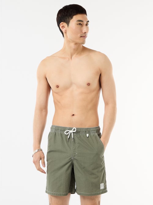 Costume da bagno tinta unita con tasche - Kiabi