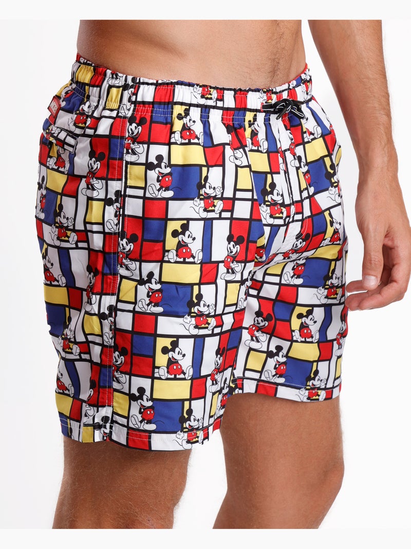 Costume da bagno uomo DISNEY Mickey Mondrian Multicolore - Kiabi