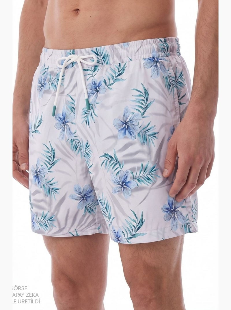 Costume da bagno uomo floreale penti Bianco - Kiabi