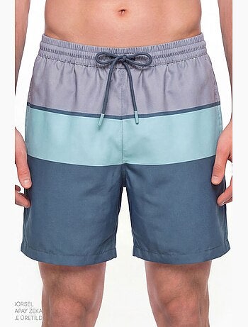 Costume da bagno uomo mindful colour block a righe penti