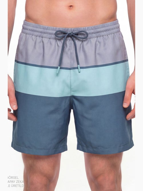 Costume da bagno uomo mindful colour block a righe penti - Kiabi Costume da bagno uomo mindful colour block a righe penti - Kiabi