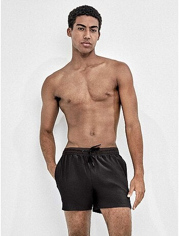 Costume da bagno uomo nero liscio