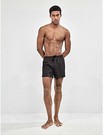 Costume da bagno uomo nero liscio