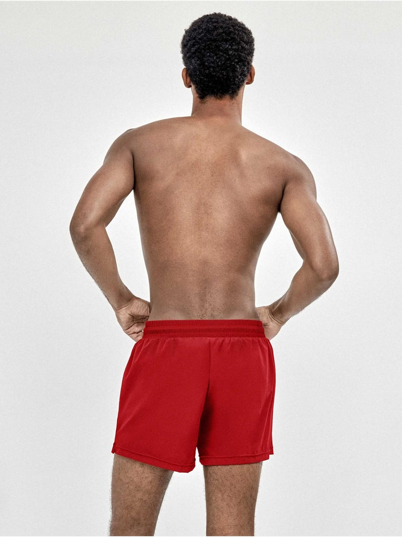 Costume da bagno uomo nero liscio Rosso - Kiabi