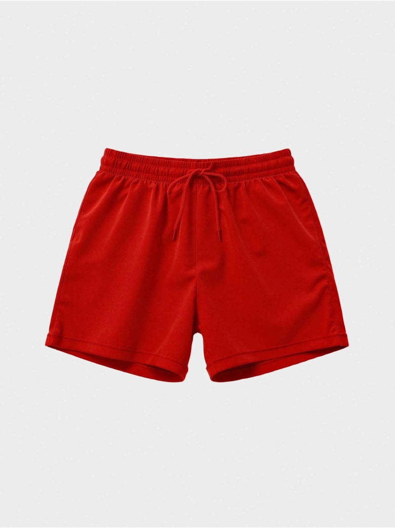 Costume da bagno uomo nero liscio Rosso - Kiabi