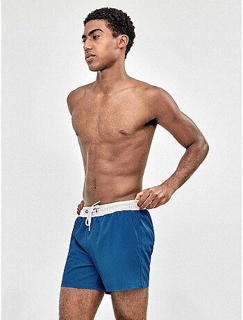 Costume da bagno uomo tinta unita blu