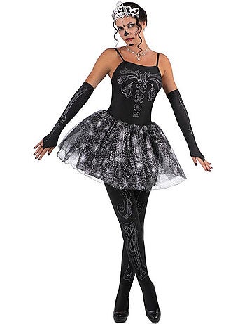 Costume da ballerina scheletro con tiara