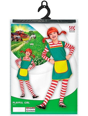 Costume da bambina giocosa a righe
