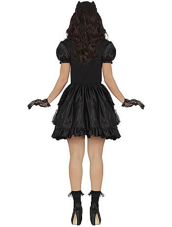 Costume da bambola di porcellana con motivo a quadri