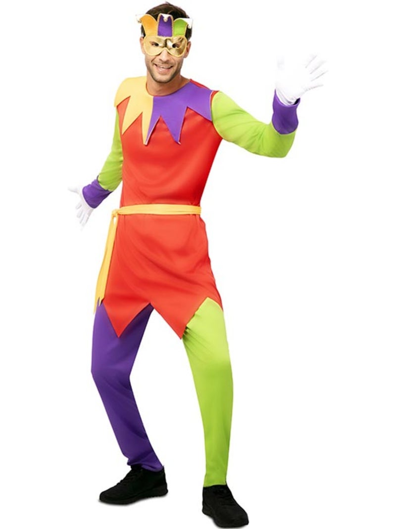 Costume da buffone con mascherina per gli occhi da uomo Multicolore - Kiabi