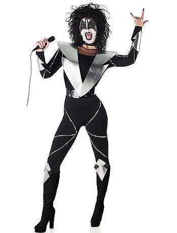 Costume da cantante rock truccata da donna