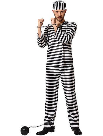 Costume da carcerato a righe da uomo