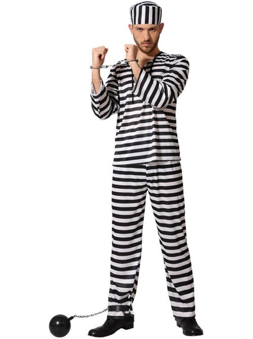Costume da carcerato a righe da uomo - Kiabi