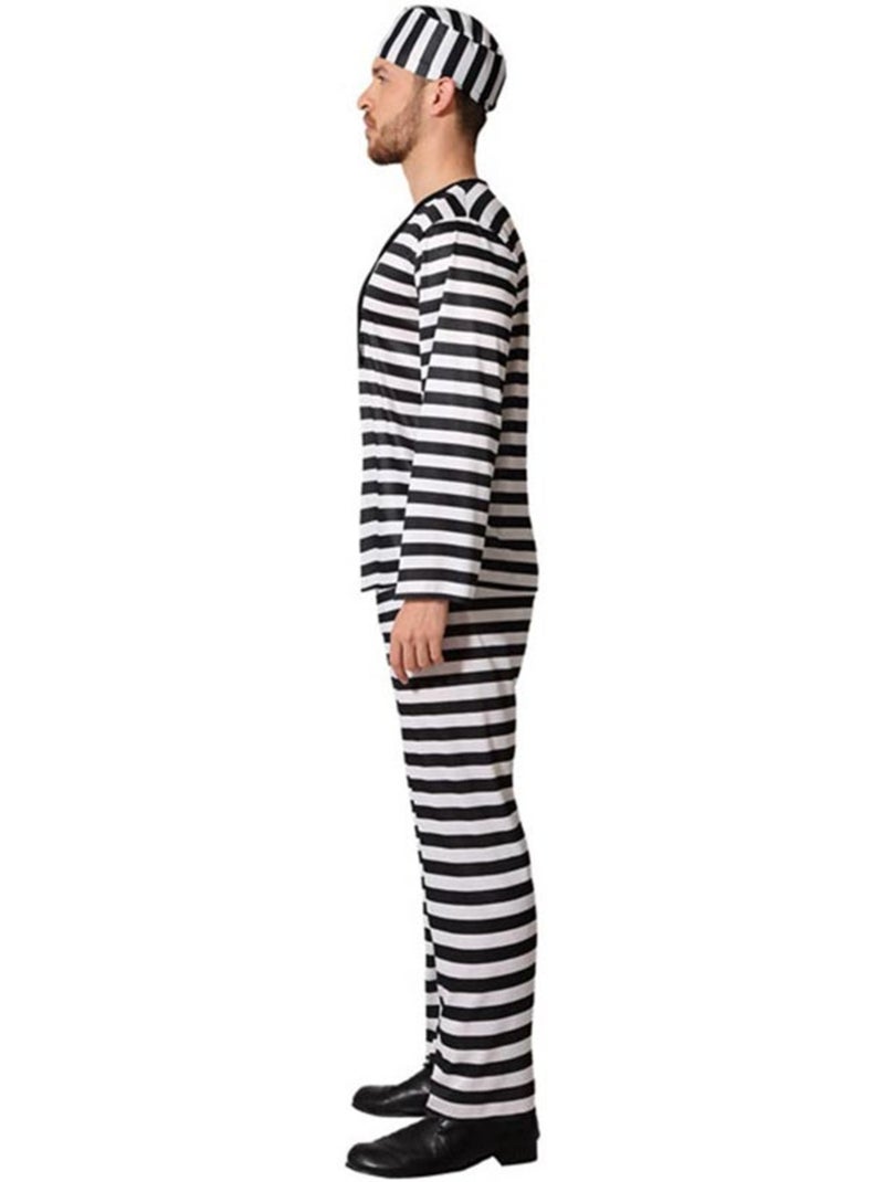 Costume da carcerato a righe da uomo Multicolore - Kiabi