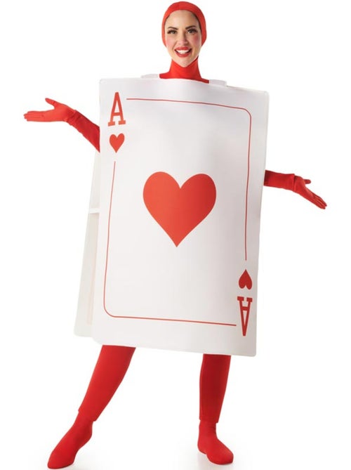 Costume da carta asso di cuori per adulti - Kiabi