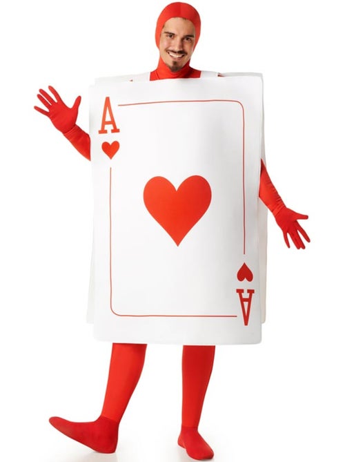 Costume da carta asso di cuori per adulti - Kiabi