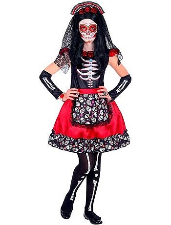 Costume da Catrina per il Giorno dei Morti con velo