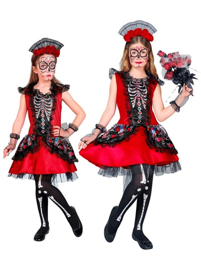 Costume da Catrina Scheletro Multicolore - Kiabi
