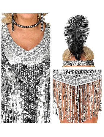 Costume da Charleston anni '20 con paillettes
