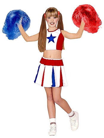 Costume da cheerleader con stella tricolore