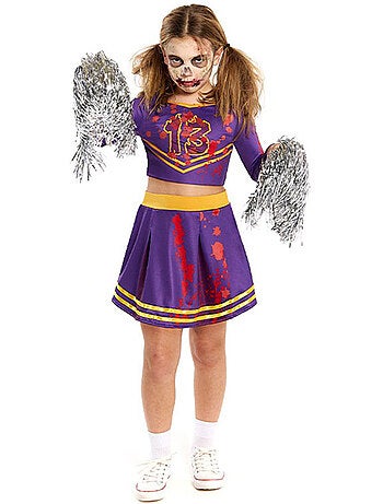 Costume da cheerleader zombie insanguinata