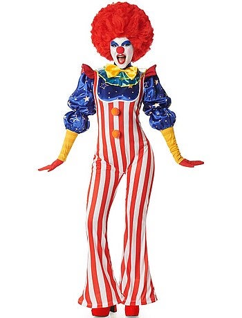 Costume da clown a righe da donna