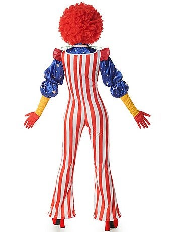 Costume da clown a righe da donna