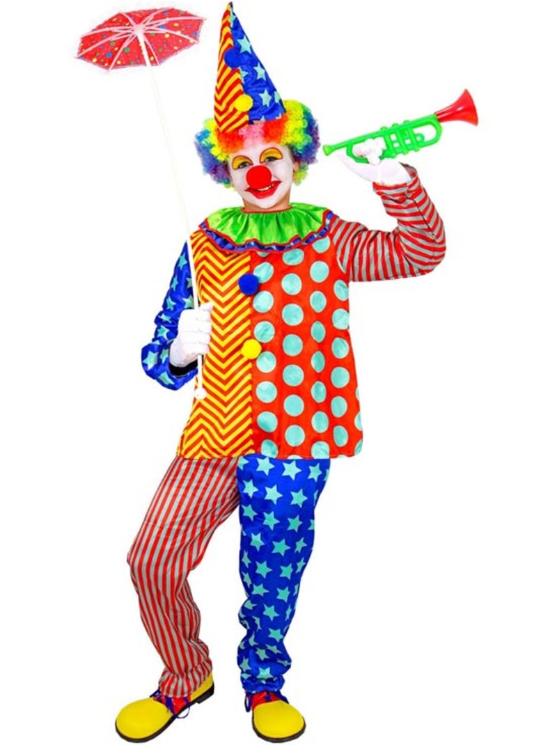Costume da clown a righe e pois Multicolore - Kiabi