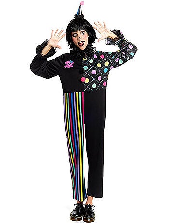 Costume da clown colorato e ombroso