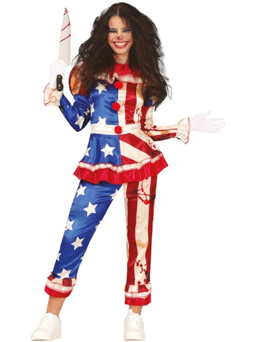 Costume da clown patriota insanguinato - Kiabi
