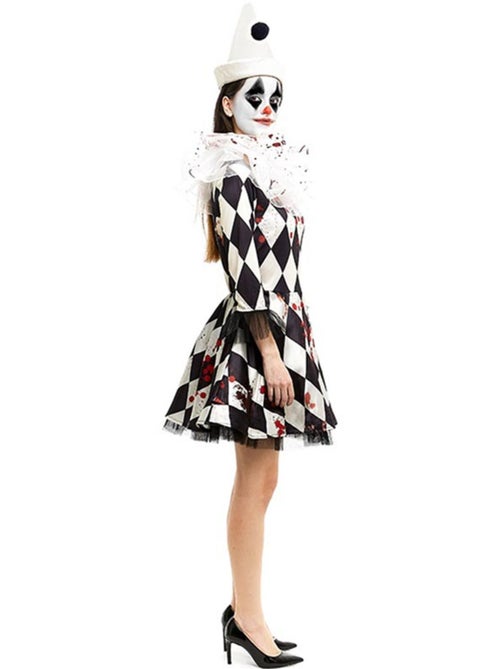Costume da clown Pierrot assassino con cappello - Kiabi