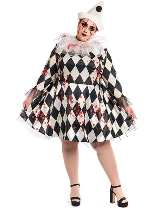 Costume da clown Pierrot assassino con cappello - Kiabi