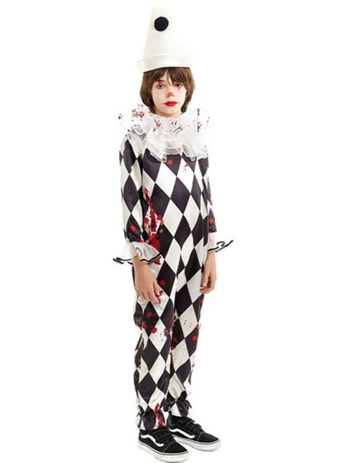 Costume da clown Pierrot assassino con cappello - Kiabi