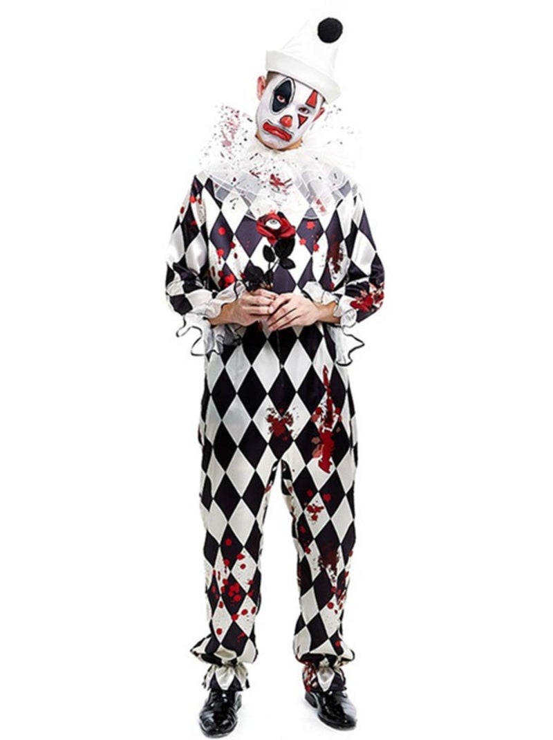 Costume da clown Pierrot assassino con cappello Multicolore - Kiabi