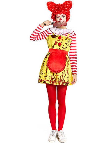 Costume da clown sadico a forma di hamburger