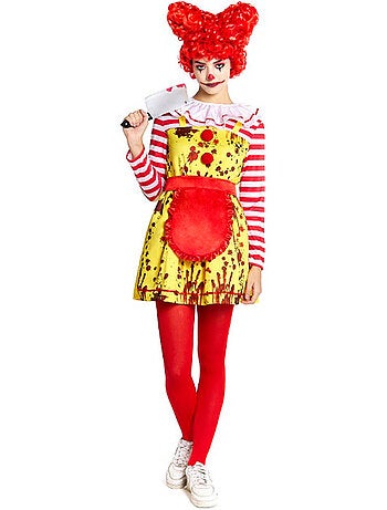 Costume da clown sadico a forma di hamburger
