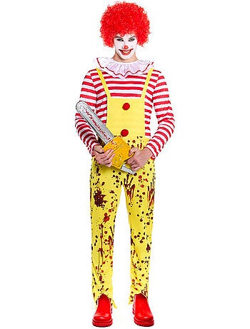 Costume da clown sadico a forma di hamburger