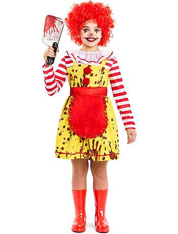 Costume da clown sadico a forma di hamburger