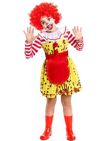 Costume da clown sadico a forma di hamburger