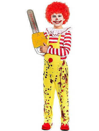 Costume da clown sadico a forma di hamburger