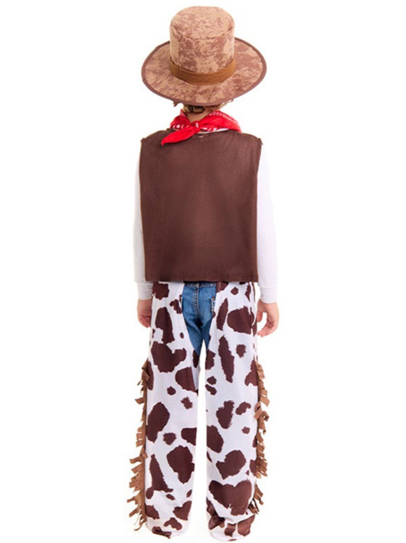 Costume da cowboy western con pantaloni di pelle Multicolore - Kiabi