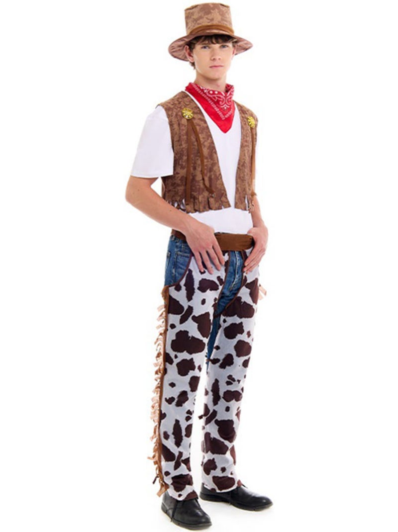 Costume da cowboy western con pantaloni di pelle Multicolore - Kiabi