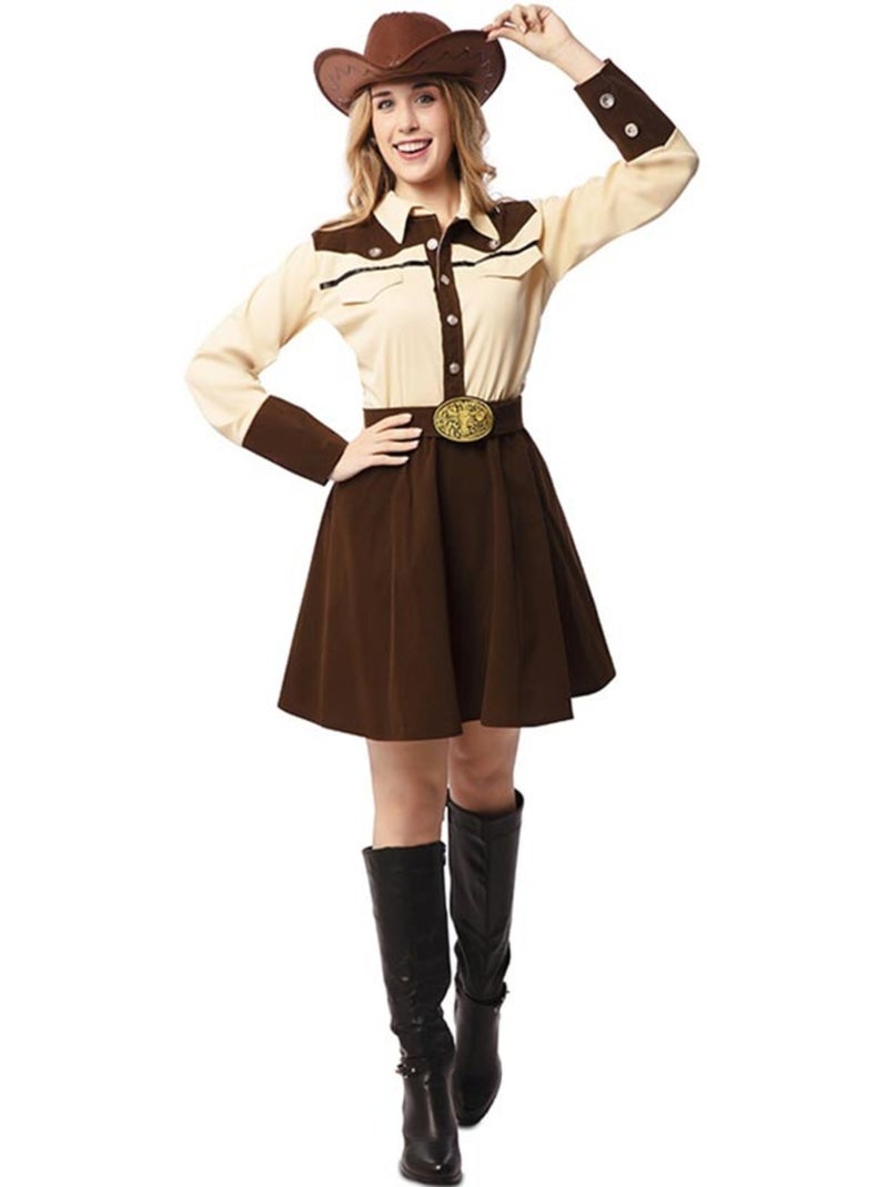 Costume da cowgirl con cintura da donna Multicolore - Kiabi