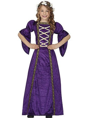 Costume da dama medievale viola