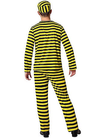 Costume da detenuto a righe da uomo
