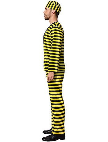 Costume da detenuto a righe da uomo