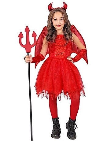 Costume da diavolo con ali e corna