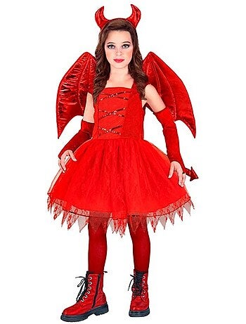 Costume da diavolo con ali e corna
