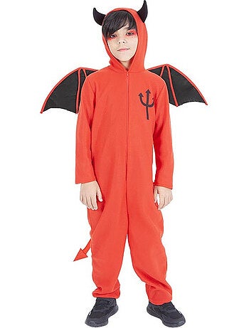 Costume da diavolo con cappuccio e ali